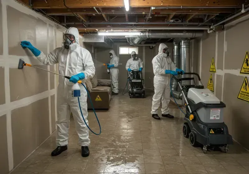 Basement Moisture Removal and Structural Drying process in Presidio County, TX